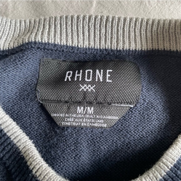 Rhone Hudson Sweater Blue Size Medium - Picture 9 of 9